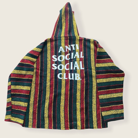 Anti Social Social Club Todd Rasta Poncho Hoodie - Picture 7 of 7